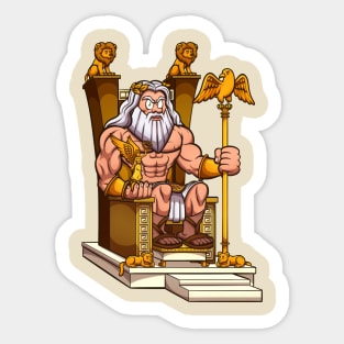 Zeus On Throne Sticker